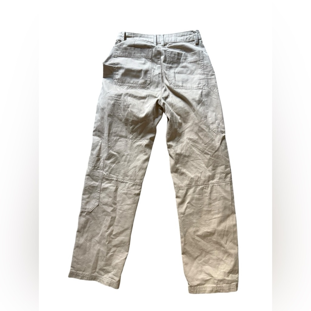 H&M Khaki Pants Women's 4/27 Wide Legs Baggy Bottom Heavyweight EXCELLENT ✅ - Picture 4 of 4